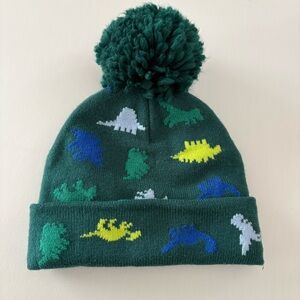 Target Toddler Green Dinosaur Pom-Pom Beanie Winter Hat